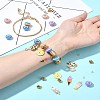 DIY Ice Cream Alloy Enamel & Rondelle Resin European Style Bracelet Making Kits DIY-FS0007-25-10