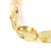 Natural Amber Beaded Stretch Bracelets for Men Women BJEW-T018-23-3
