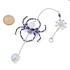 Spider Glass Beaded Hanging Ornaments HJEW-TA00172-03-3