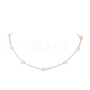Natural Pearls Beaded Chain Necklace NJEW-JN04345-3