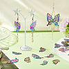 40Pcs 10 Styles 201 Stainless Steel Etched Metal Embellishments Pendants STAS-TA0003-04-8