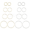 4 Pairs 4 Styles Stainless Steel Hoop Earrings EJEW-YW0001-14G-2