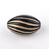 Oval Plating Acrylic Beads PACR-Q102-128B-1