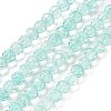 Transparent Crackle Glass Beads Strands CCG-L050-01B-07-1