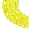 Transparent Electroplate Glass Beads Strands LS-GLAA-F029-4mm-D21-3