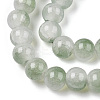 Crackle Baking Paint Imitation Jade Glass Beads Strands DGLA-T003-10mm-06-2