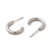 Non-Tarnish 304 Stainless Steel Ring Stud Earrings LS-EJEW-C004-12C-P-2