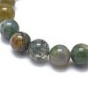 Natural Indian Agate Bead Stretch Bracelets X-BJEW-K212-C-010-3