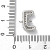 Brass Micro Pave Cubic Zirconia Letter Links KK-I717-04J-P-3