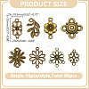 80Pcs 8 Styles Alloy Connector Charms FIND-AR0005-82A-2