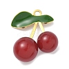 304 Stainless Steel with Acrylic Cherry Pendants STAS-G362-05G-01-1