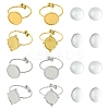 DIY Flat Round 304 Stainless Steel Open Cuff Ring Making Kits STAS-YW0002-76-2