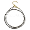 Polyester Cord Braided Necklace Makings MAK-L043-03G-23-1