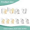 20Pcs 2 Colors 304 Stainless Steel Clip-on Earring Findings with Imitation Pearl Plastic Beaded STAS-UN0054-72-3