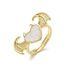 Heart with Wing Enamel Finger Rings RJEW-G337-05G-02-4