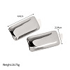 304 Stainless Steel Rectangle Stud Earrings KT1408-2-2