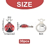 30Pcs Alloy Enamel Pendants ENAM-SC0002-13-2