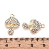 Rack Plating Alloy Rhinestone Pendants PALLOY-T091-26M-G-4