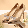 4Pcs 2 Colors Bowknot Alloy Rhinestone Shoe Decoration FIND-GO0002-33-7