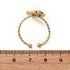 304 Stainless Steel Enamel Adjustable Cuff Rings for Women RJEW-F194-08G-3