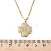 Brass Crystal Rhinestone Rotatable Pendant Necklaces NJEW-P331-01C-G-3