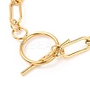 Unisex PVD Vacuum Plating 304 Stainless Steel Paperclip Chain Bracelets BJEW-H541-04B-G-2