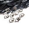 9Pcs 9 Styles Aniaml Alloy Spider & Snake & Bat & Flower Finger Rings Sets for Women PW-WG5EE65-01-4