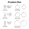 ANATTASOUL 6 Pair 6 Style Brass Clip-on Earrings & Hoop Earrings Sets EJEW-AN0002-43-2