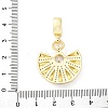 Brass Micro Pave Cubic Zirconia Pendants KK-S510-06G-3