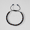 Natural Gemstone & Synthetic Non-magnetic Hematite Beads Braided Bead Bracelets YO1115-5-1