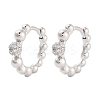 Rack Plating Round Brass Hoop Earrings EJEW-N055-47P-RS-1