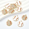 10Pcs 2 Styles Alloy Enamel and Rhinestone Pendants FIND-YW0009-93B-1