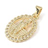 Brass Micro Pave Cubic Zirconia Pendants ZIRC-I356-02G-01-2