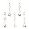 ABS Plastic Imitation Pearl & Acrylic & Synthetic Turquoise & Shell Pendant Decorations KEYC-FS00038-05-4