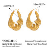 Twist 304 Stainless Steel Hoop Earrings JE2678-1-2