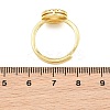 Brass Micro Pave Cubic Zirconia Adjustable Ring Components KK-CBAC351-01G-3