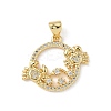 Brass Micro Pave Cubic Zirconia Pendants KK-S337-08G-E-1