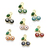50Pcs Rack Plating Brass Enamel Pendants KK-CJ0001-87-7