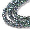Electroplate Transparent Glass Beads Strands X1-GLAA-H021-01B-FR01-5