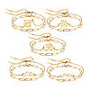 5 sets 5 styles 304 Stainless Steel Paperclip Chains & Cable Chain Bracelet Sets BJEW-PH0004-43-7