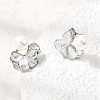 Brass Enamel Stud Earrings KK-CBAB173-02E-P-3