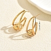 Teardrop with Round Stainless Steel Stud Earrings UU4012-2