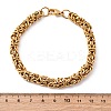 201 Stainless Steel Byzantine Chain Bracelets BJEW-B078-152G-3