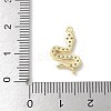 Brass Micro Pave Clear Cubic Zirconia Pendants KK-S505-05G-3