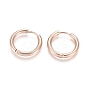 Ion Plating(IP) 304 Stainless Steel Huggie Hoop Earrings EJEW-F111B-19mm-RG-1