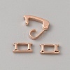Brass Fold Over Clasps KK-WH0079-109A-RG-2