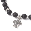 6Pcs Natural Lava Rock Beads Stretch Bracelets BJEW-JB11992-4