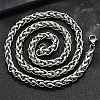 Non-Tarnish Fashionable 304 Stainless Steel Wheat Chain Necklaces X-STAS-A028-N003P-3
