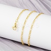 Brass Figaro Chains Necklace for Women X-NJEW-P265-28G-4