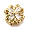 Brass Pave Cubic Zirconia Multi-strand Links KK-F913-08G-02-1
